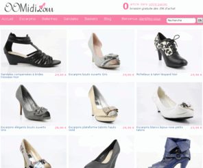 oomidi.com: OOMidi - Magasin de chaussures femmes: vente de chaussures pas cheres, escarpins pas chers, ballerines, sandales, tropeziennes - OOMidi
Magasin de chaussures (chaussures femmes, chaussures pas chères) : vous y trouvez des escarpins, ballerines, sandales, bottes, bottines, compenses,derbys, tongs, spartiates, mules, tropeziennes, baskets femmes. Livraison en 48h, port offert dès 35€.