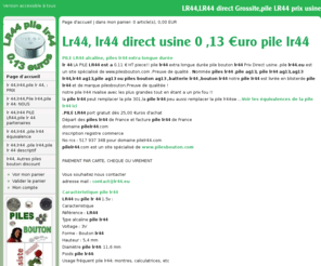 lr44.eu: Lr44, lr44 direct usine 0 ,13 €uro pile lr44
Lr44 à 0,10€ ht, lr44 en blister, lr44 1.5V, lr44 alcaline, lr44 ag13, lr44 direct usine, lr44 prix gros, lr 44 alcaline, lr44 pas chère, lr44 de qualité, lr44 pile bouton, lr44 bouton  pile lr44 extra longue durée lr44 0.13 euros