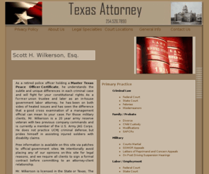 t-e-x-a-s-law.com: Texas Attorney
Texas law firm: Medical and professional license defense, administrative law and criminal defense for physicians, nurses, dentists, pharmacists. Professional misconduct, neglect and substance abuse.