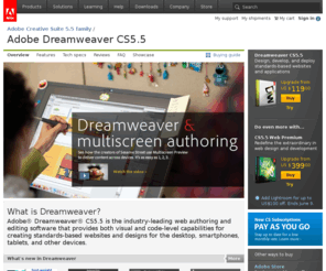 dreamweaver.com: Web design software, HTML editor | Adobe Dreamweaver CS5
Adobe Dreamweaver CS5, the industry-leading web design software, is an outstanding visual HTML editor and superb code editor. Learn more.