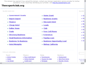 theexportclub.org: The Export Club | Export Advice | International Trade | Information & Tools
Coming Soon.    