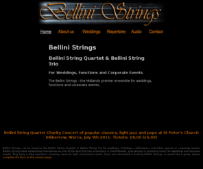 bellinistrings.com: Bellini Strings - Bellini String Quartet & Trio - Weddings & Functions
Bellini Strings- best function ensembles in the Midlands, specialising in providing music for weddings and business events.