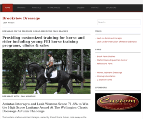 brookviewdressage.com: Dressage with Leah Winston
Home of Brookview Dressage