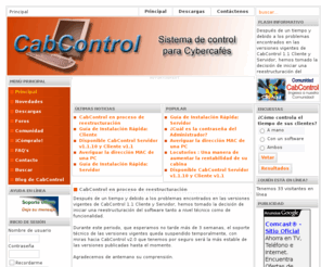 cabcontrol.net: CabControl - Sistema de control para Cabinas de Internet y Cybercafés - Principal
CabControl. Sistema de control para Cybercafés y Cabinas de Internet.