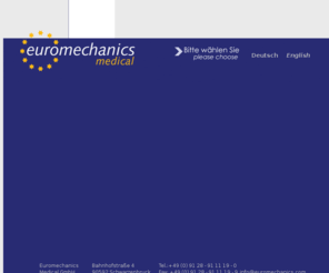 imrt-phantom.com: EUROMECHANICS MEDICAL | Medizintechnik
EUROMECHANICS MEDICAL | Medizintechnik. Unser Tätigkeitsfeld liegt in der Konstruktion und Fertigung von mechanischen Komponenten. Speziell in der Strahlentherapie, Röntgendiagnostik und Patientenpositionierung können Sie von unserer Erfahrung profitieren. Implementierung der Intensitätsmodulierten Strahlentherapie mit Elektronen, Implementation of intensity modulated radiation therapy with electrons