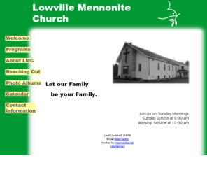 lowvillemennonite.org: Lowville Mennonite Church
Our church was originally founded in 1913. 
We are a mennonite congregation of about 260. Our church building is located approx. 
three miles north of Lowville, NY just off Route 812 on the Ridge Road.