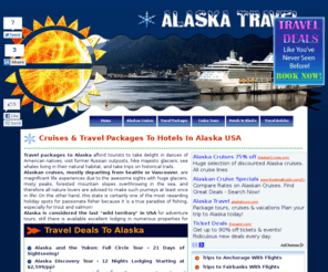 travelmapofalaska.com: Alaska Travel Packages & Hotels | Alaska Cruise Packages | Tours Alaska
Cruises and travel packages to hotels in Alaska USA. Cruise packages, travel deals, hotel accommodation and tours to Alaska including Anchorage, Denali National Park, etc.