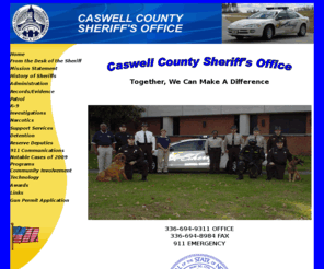 caswellcountysheriffsoffice.com: Caswell County Sheriff's Office
The Official Website of the Caswell County Sheriff's Office