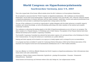 homocysteine-conference.org: World Congress on Hyperhomocysteinemia

