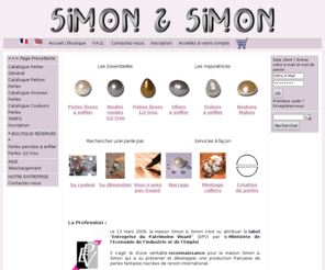 perlessimonetsimon.com: SIMON & SIMON - Boutique du 1er fabricant Francais de perles
Boutique du 1er fabricant Francais de perles