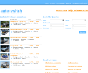 autoswitch.nl: Occasions en tweedehands auto's - AutoSwitch
Op zoek naar een occasion? Zoek eenvoudig in het occasion aanbod op AutoSwitch. Of wil je een auto verkopen? Plaats gratis een advertentie.