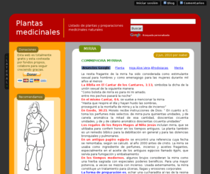 drplanta.com: Plantas medicinales, remedios y curas naturales
Listado de plantas medicinales, la salud a traves de la alimentación. indice general de enfermedades. Amplio listado de dolencias. Componentes plantas medicinales. Químicos para la salud y muchos mas.