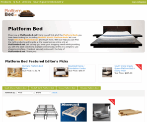 platformbed.net: Platform Bed | Modloft Worth Platform Bed | Platform Beds | PlatformBed.net

				Shop now at PlatformBed.net! Here you will find all of the Platform Beds you have been looking for, including Modloft Worth Platform Beds let's not forget Hillsdale Platform Beds and much more. With our help you can find the right products and brands at the lowest prices online only at PlatformBed.net. Let us help you meet your shopping needs