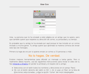 usa-cco.com: La próxima vez que envías un correo a todo el mundo, usa Cco
