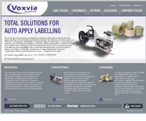 voxvia.net: Voxvia | Auto Apply Labelling | Components
Voxvia. Total Solutions fo Auto Apply Labelling