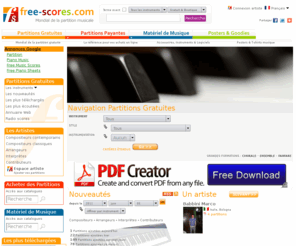 free-scores.biz: Free-scores.com : Mondial de la Partition Gratuite (Partitions Gratuites PDF, MIDI et MP3)
Partitions gratuites, free music scores, partituras gratis. For all music instruments (PDF, gif, jpg, tif) .