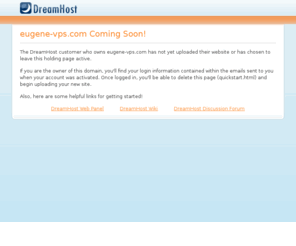 eugene-vps.com: eugene-vps.com Coming Soon!
The owner of this domain has not yet uploaded their website.