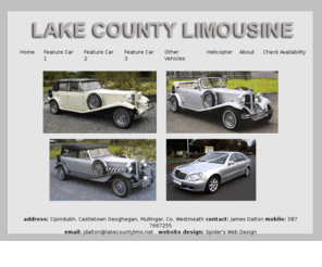 lakecountylimo.net: Lake County Limo: Home
Lake County limo provides classic wedding cars, Westmeath weddings, car hire, midlands wedding, beauford, vintage cars, vintage car, vintage wedding car, vintage wedding cars, beauford wedding cars, beauford wedding car