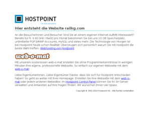 railkg.com: Hostpoint AG - Günstiges Webhosting und weltweite Registrierung von Domains
Hostpoint AG, The Data Residence