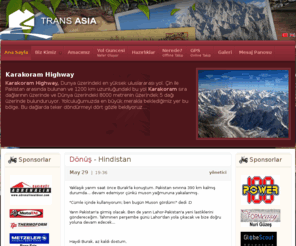 transasia.biz: Trans Asia - Burak Galip Akkurt - Ismail Gumus
Burak Galip Akkurt ve Ismail Gumus ' un Trans Asia isimli, Turkiyeden baslayip Cin' de son bulan gezilerinin resmi web sitesi.