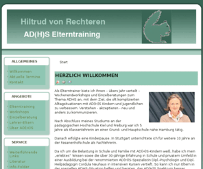 adhs-elterntraining.net: ADHS - ADS  Elterntraining Stuttgart
Kommunikationstraining und Verhaltenstraining für Eltern, deren Kinder adhs haben: das Aufmerksamkeitsdefizitsyndrom mit oder ohne Hyperaktivität.