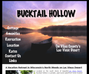 Bucktailhollow Com Lac Vieux Desert Wisconsin Vacation Cottage