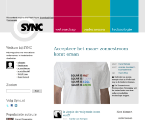 sync.nl: Sync.nl - innovatie in ondernemen
Experts schrijven over de laatste ontwikkelingen in wetenschap, ondernemen en technologie.