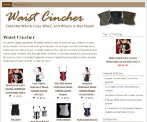 waistcincher.org: Waist Cincher - Your Source for Free Consumer Information and Reviews
Find out what waist cinchers work the best, and where to find the lowest prices!