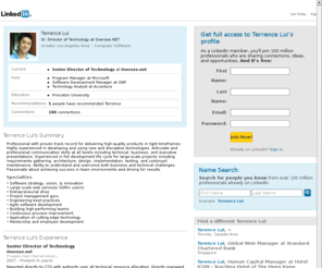 terrencelui.com: Terrence Lui  | LinkedIn
View Terrence Lui's professional profile on LinkedIn.  LinkedIn is the world's largest business network, helping professionals like Terrence Lui discover inside connections to recommended job candidates, industry experts, and business partners.