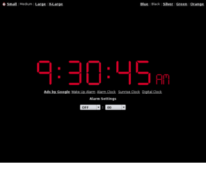 247clock.com: Online Alarm Clock
Online Alarm Clock - Free internet alarm clock displaying your computer time.