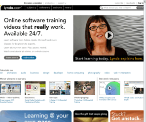 lyndastraining.net: Software training online-tutorials for Adobe, Microsoft, Apple & more
Software training & tutorial video library. Our online courses help you learn critical skills. Free access & previews on hundreds of tutorials.