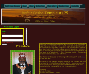 rofeltpasha.com: Rofelt Pasha Welcome
Rofelt Pasha Temple # 175 