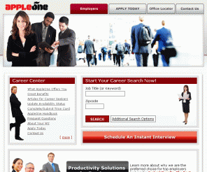 appleone.com: 
	AppleOne employment agency | find better job | advance career | search resumes

