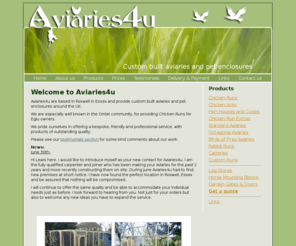 aviaries4you.com: Homepage - Aviaries4u
Custom built aviaries and pet enclosures, now delivering anywhere in the UK.