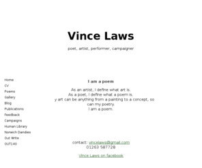 iamapoem.com: Vince Laws
Vince Laws