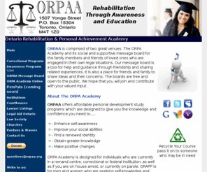 orpaa.org: ORPAA  -  Ontario Rehabilitation & Personal Achievement Academy
