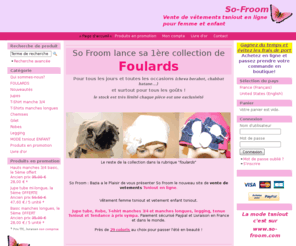 so-froom.com: So-Froom - Vente de vêtements tsniout en ligne
pour femme et enfant
Livraison offerte avant Pessah! offre réservée aux 50 premières commandes! Pour être belle et tsniout selon la Halakha. Vetements tsniout pour femmes, jeunes filles et fillettes (Jupe tsniout, Haut manches 3/4 et manche longue, Robes tsniout...) Des nouveautés régulièrement !