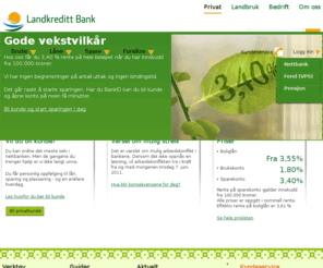 landkredittbank.no: Gebyrfri nettbank  - Landkreditt Bank
Gode betingelser på nettbank, brukskonto, sparekonto, kort, fond, pensjon og forsikring for privatmarkedet.