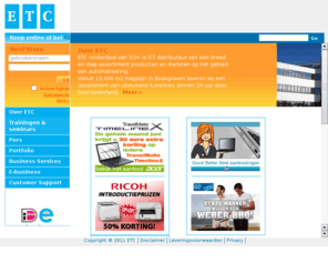 etcdistribution.nl: ETC
Value-added distributeur van A-brand ICT producten en diensten. Via Webshop, elektronische koppeling met uw ERP of bel  31(0)172 63 45 55.