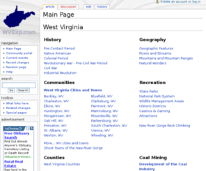 wvexp.com: Main Page - West Virginia (WV) Cyclopedia
