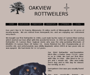 oakviewrotts.com: Oakview Rottweilers
Rottweiler breeder located in Minnesota.