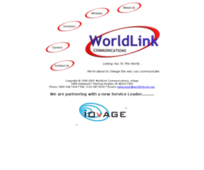 worldlinkcom.net: WorldLink Communications
WorldLink Communications is a manufacturer of Broadband Wireless Internet Broadcasting Array and Tower Kits for Industrial Parks, Schools, Local Government, Communities and Neighborhoods.