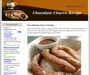 chocochurro.com.au: Chocolate Churro Recipe - Delicious churros recipe - spanish doughnut recipe
About Chocolate Churro - spanish doughnuts