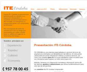 ite-cordoba.net: ITE CORDOBA- 902002445- ITE - Inspeccion Tecnica de Edificios en Cordoba
ITE CORDOBA. 902 00 24 54. Inspecciones Técnicas de Edificios. Informe ITE. Experiencia, Rapidez, Calidad y Economía