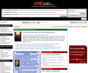 ameinfo.com: Middle East business & financial news | business directory & current events | AME Info
Middle East business and financial news, directory and current events , AME Info provides constant business and news updates. Register for free and get custom news alerts.