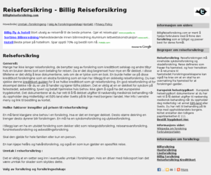 billigreiseforsikring.com: Reiseforsikring - Billig Reiseforsikring
