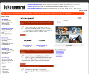 lekeapparat.com: Lekeapparat
Oversikt over og tilbud på lekeapparater barna helst vil ha på lekeplassen: Sklier, sandkasser, lekehus, huskestativ, trampoliner og mer. Diskusjonsforum.