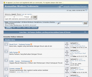 nimbuzzer.net: Komunitas Nimbuzz Indonesia - Index
Komunitas Nimbuzz Indonesia - Index