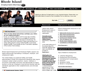 rhodeislandemploymentattorneys.com: Rhode Island Employment Lawyers: Attorneys For Employee Rights
Employment Attorneys.com Lawyers in Rhode Island specializing in Employment Attorneys.com cases Toxic Chemical Exposures, Water Pollution, Lead Poisoning, Toxic Mold in Rhode Island.