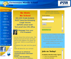 cmspta.com: HOME CMS PTA
Christensen Middle School educates students in grades 6-8. CMS PTA is dedicated to providing a safe, secure, and enriching social and academic environment for our students.